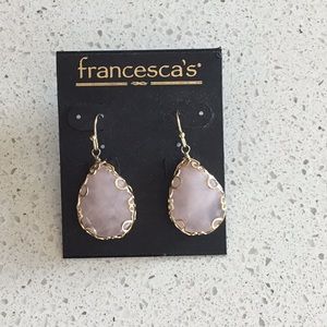 Pink quartz earrings